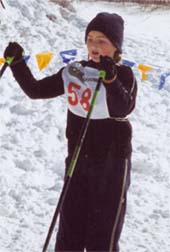 Klaudia Rczkowska na trasie biegu klasycznego (4 miejsce).